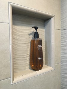 Large Recessed Niche with Large Soap Bottle