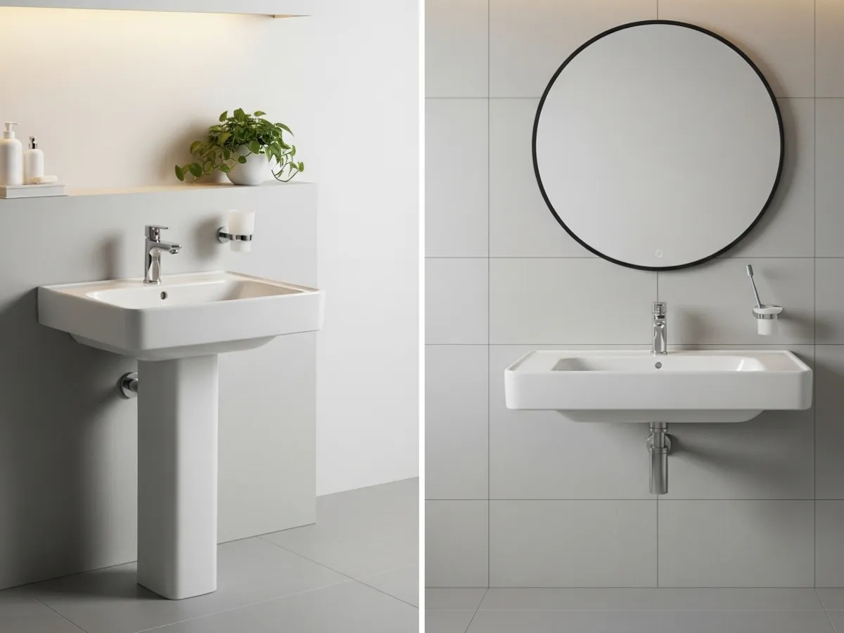 Pedestal & Wall-Mount Sink Setup
